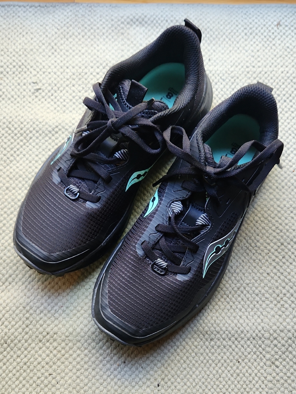 Saucony Blaze Trail Running Women's Size 8 Black Carbon S10845-100 Sneaker Shoe
